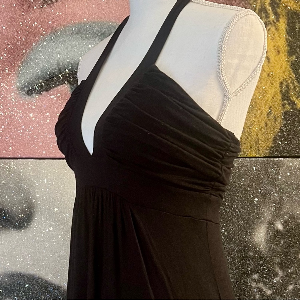 Black Halter Maxi Dress Sz Small - Picture 8 of 13